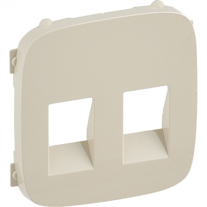 Лицевая панель LEGRAND Valena ALLURE для аудиорозетки с пружинными зажимами двойной слоновая кость 755376