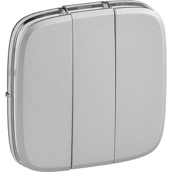 Лицевая панель LEGRAND Valena ALLURE для выключателя трехклавишного алюминий 755037