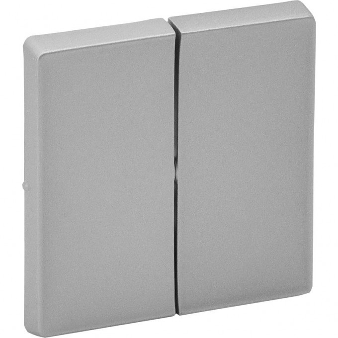 Лицевая панель LEGRAND Valena LIFE для двухклавишного выключателя алюминий 755022