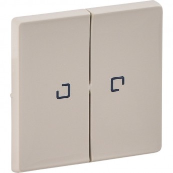 Лицевая панель LEGRAND Valena LIFE для выключателя двухклавишного с подсветкой слоновая кость
