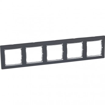 Рамка LEGRAND Valena 5 постов горизонтальный монтаж ноктюрн/серебряный штрих