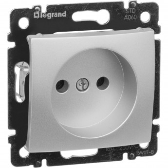 Силовая розетка LEGRAND Valena 2К на винтах 10/16 А 230/250 В алюминий