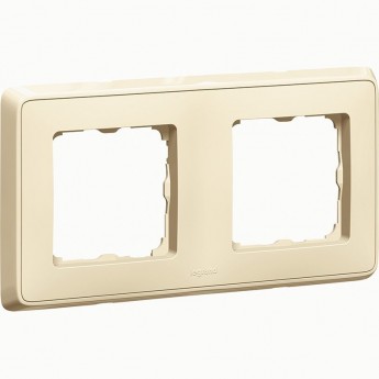 Рамка LEGRAND Cariva 2 поста горизонтальный/вертикальный монтаж слоновая кость Рамка LEGRAND Cariva 2 поста горизонтальный/вертикальный монтаж слоновая кость