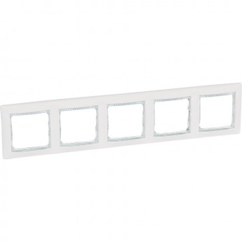 Рамка LEGRAND Valena 5 постов белый/кристалл