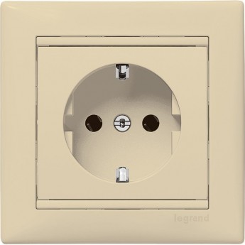 Силовая розетка LEGRAND Valena 2К+3 укоплектованная на винтах 10/16 А 230/250 В слоновая кость