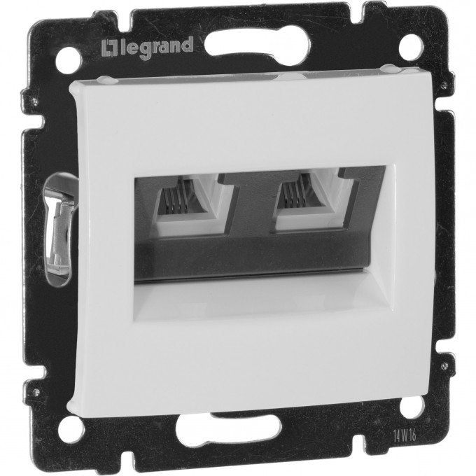 Телефонная розетка LEGRAND Valena RJ11 4 контакта 2 выхода белый 774439