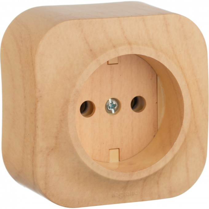 Розетка LEGRAND 2К без шторок 16 A 250 В Quteo IP 20 дерево 782270