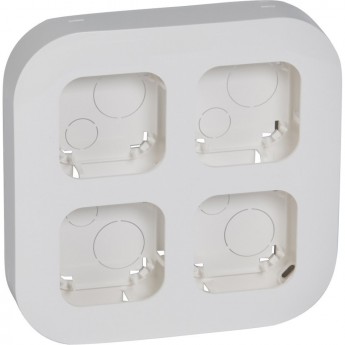 Установочный блок LEGRAND до 4 постов Quteo IP 20 белый