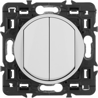 Переключатель LEGRAND Celiane двухклавишный на 2 направления белый