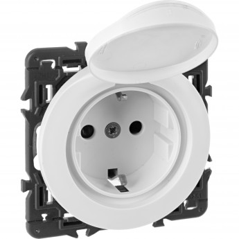 Розетка LEGRAND Celiane 2К+3 немецкого стандарта с защитной крышкой IP 44 белый