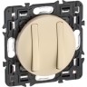 Выключатель LEGRAND Celiane двухклавишный 1-полюсный с тонкими клавишами слоновая кость SET-2-067001-05