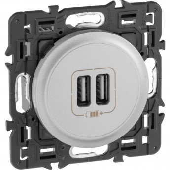 Зарядное устройство LEGRAND Celiane 2 х USB 1500 мА, титан