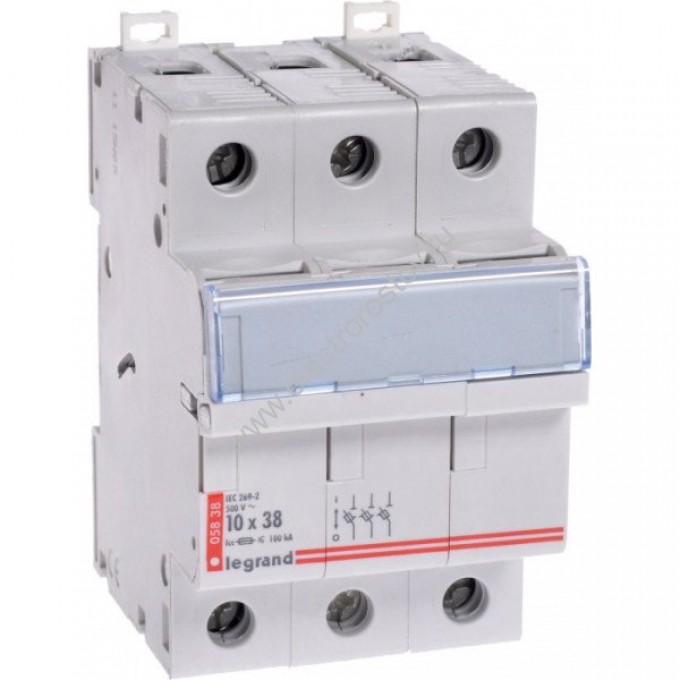 Держатель плавких вставок LEGRAND 3P 10Х38 500В 05838