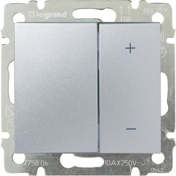 Кнопочный светорегулятор LEGRAND Valena 40-400 Вт/40-400 ВА алюминий