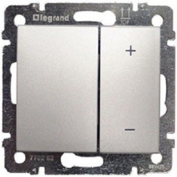 Кнопочный светорегулятор LEGRAND Valena 40-600 Вт/40-600 ВА алюминий