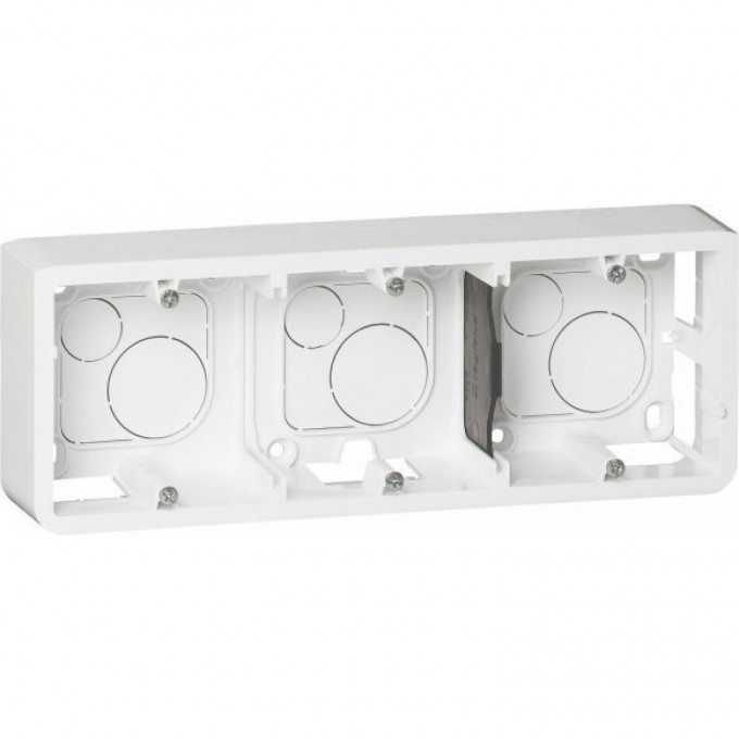 Коробка LEGRAND Mosaic накладная 6/8 модулей, высота 40мм, белый 80286