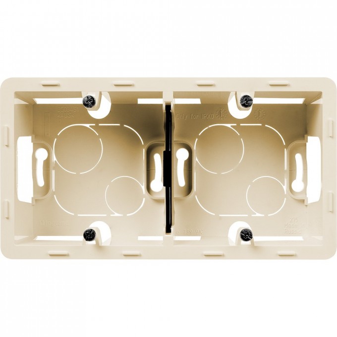 Коробка накладного монтажа LEGRAND INSPIRIA 2 поста слоновая кость 673991