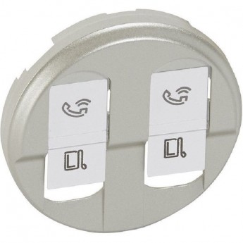 Лицевая панель LEGRAND Celiane двойной компьютерной розетки, титан