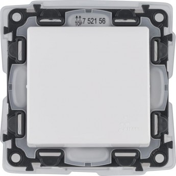 Переключатель LEGRAND Valena LIFE IP44 10АХ 250В с лицевой панелью безвинтовые зажимы белый