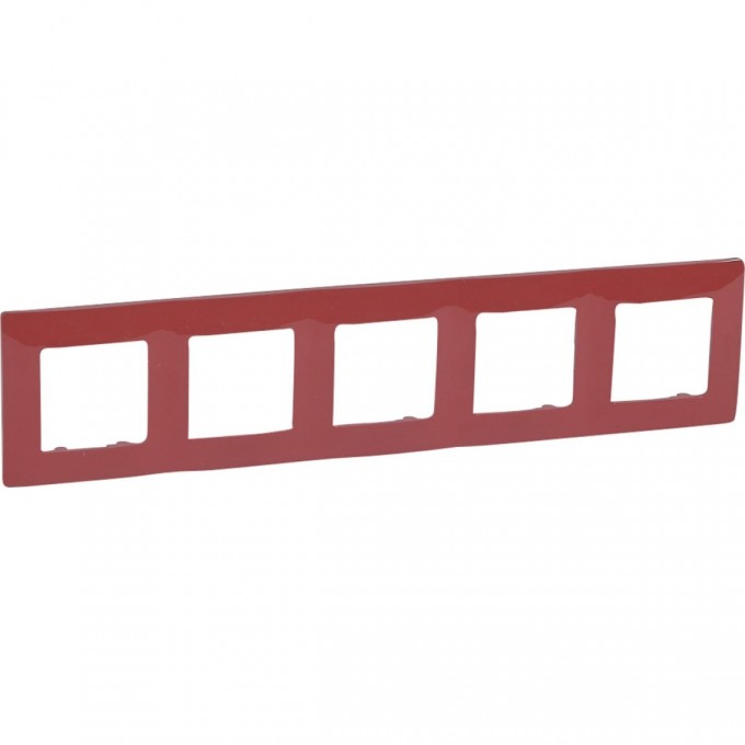 Рамка LEGRAND Etika 5 постов красный 672535
