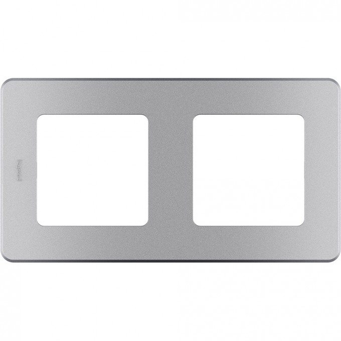 Рамка LEGRAND INSPIRIA 2 поста алюминий 673942