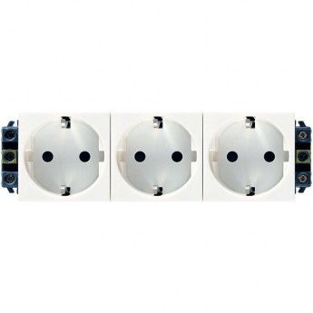 Розетка электрическая LEGRAND MOSAIC 6М 3x2К+З нем. ст.