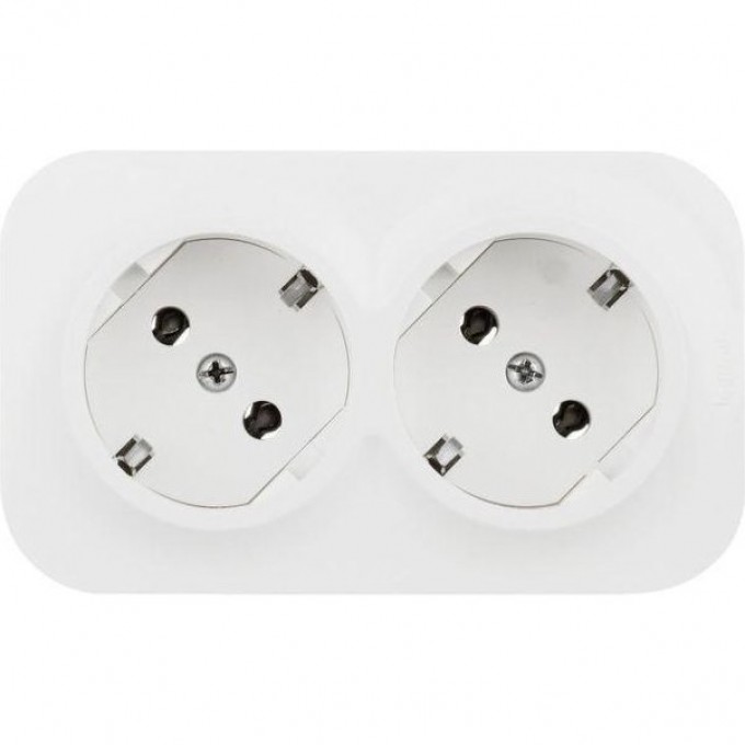 Розетка LEGRAND ОП Quteo 16А IP20 250В 2х2P+E белая 782237