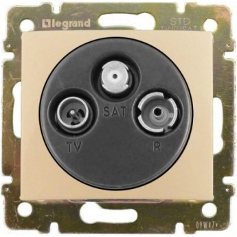 Розетка LEGRAND TV-FM-SAT Valena проходная 14 дБ 2400 МГц слоновая кость