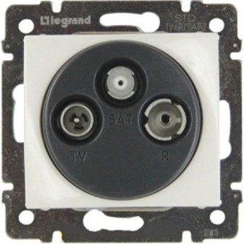 Розетка LEGRAND TV-FM-SAT Valena звезда 1.5 дБ 2400 МГц белый