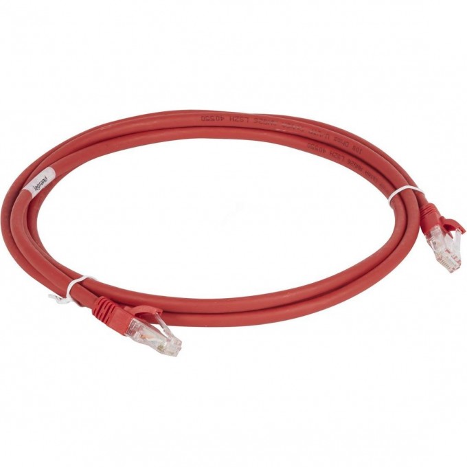 Шнур коммутационный LEGRAND RJ 45, категория 6, U/UTP, LSZH, неэкранированный, 2 м, красный 51863
