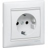 Силовая розетка LEGRAND Valena 2К+3 укоплектованная на винтах 10/16 А 230/250 В белый 774423