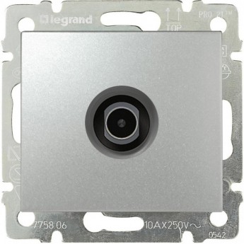 ТВ розетка LEGRAND Valena оконечная 10 дБ 2400 МГц алюминий