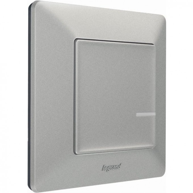 Умный беспроводной выключатель LEGRAND Valena Life with NETATMO 1-клавишный, алюминий 752385