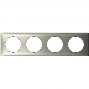 Рамка LEGRAND Celiane металлик 4 поста титан