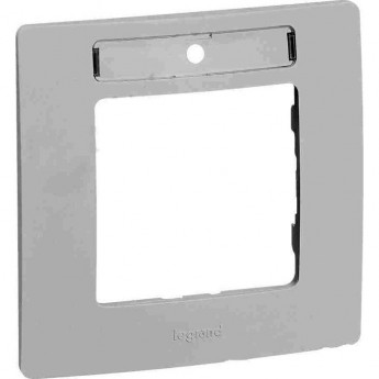 Рамка LEGRAND с держателем для маркировки 1 пост Etika белый