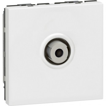 Розетка LEGRAND Mosaic TV простой "F" (резъба), белый