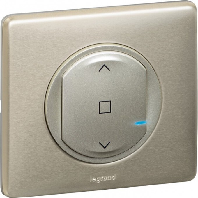 Умный выключатель рольставней LEGRAND Celiane with NETATMO 500 ВА 230В, титан 67776
