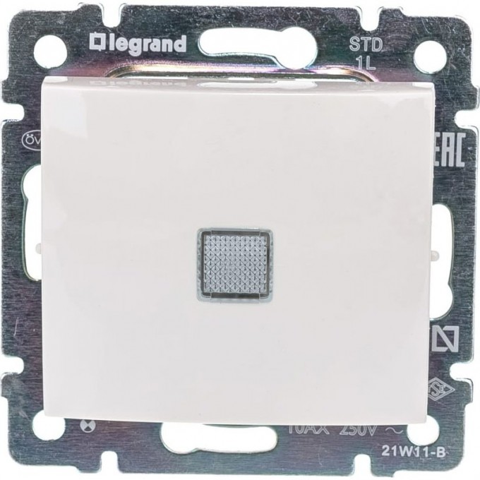 Выключатель LEGRAND Valena одноклавишный с подсветкой 10А слоновая кость 695601